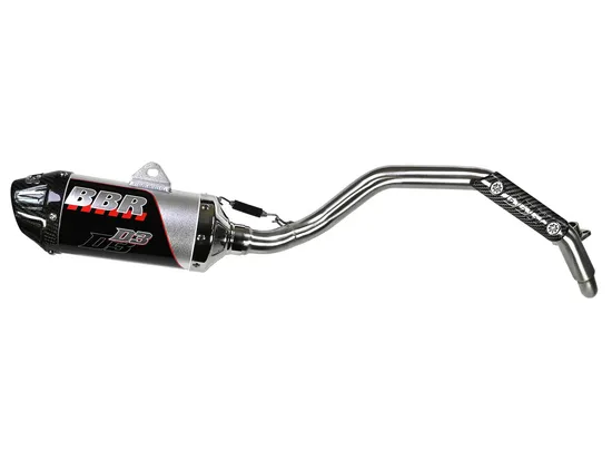 BBR D3 Full Exhaust Muffler Pipe System Stainless Carbon End Cap
