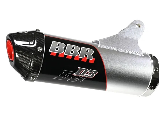 BBR D3 Full Exhaust Muffler Pipe System Stainless Carbon End Cap