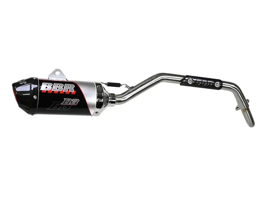 BBR D3 Full Exhaust Muffler Pipe System Stainless Carbon End Cap