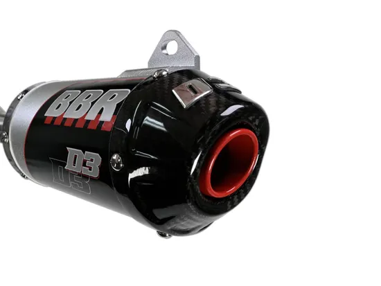 BBR D3 Full Exhaust Muffler Pipe System Stainless Carbon End Cap