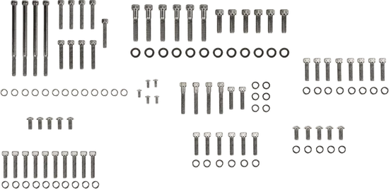 Drag Specialties Black Knurled Engine Motor Bolt Kit