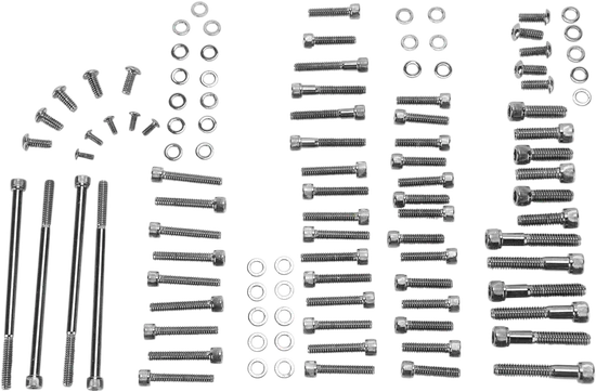 Drag Specialties Black Knurled Engine Motor Bolt Kit
