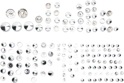 Drag Specialties Chrome Deluxe Engine Case Bolt Cover Kit