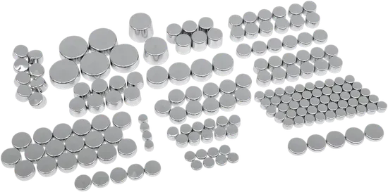 Drag Specialties Chrome Deluxe Engine Case Bolt Cover Kit