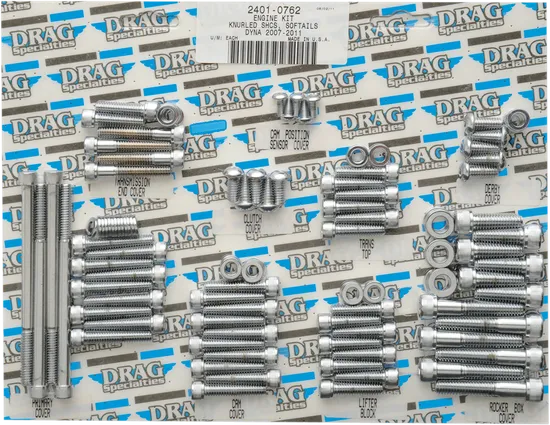 Drag Specialties Knurled Engine Motor Bolt Kit