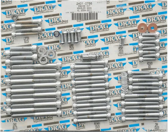 Drag Specialties Knurled Engine Motor Bolt Kit