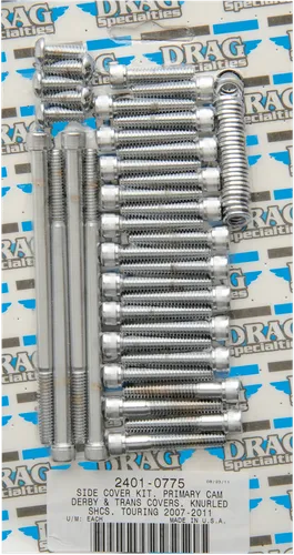DS Chrome Transmission Socket Knurled Bolt Kit
