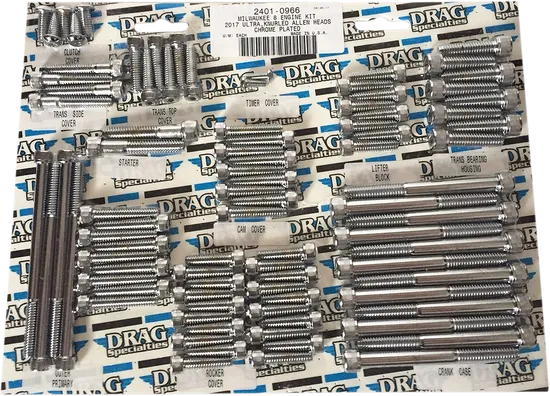 Drag Specialties Knurled Allen Engine Motor Bolt Kit