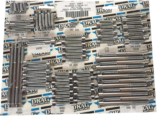 M-Eight Engine Bolt Set Smooth Chrome