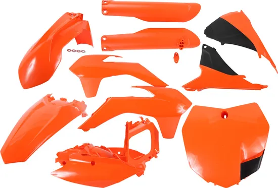 Acerbis Complete Plastic Fender Body Kit Orange/Black
