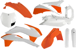 Acerbis Complete Plastic Fender Body Kit OE Orange/White