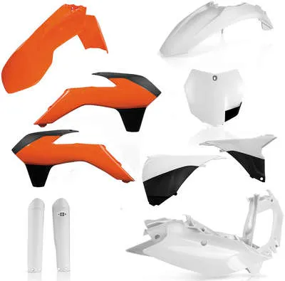 Acerbis Complete Plastic Fender Body Kit OE Orange/White/Black