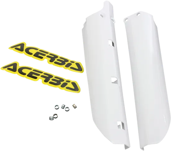 Acerbis White Lower Fork Cover Protector Guard Set
