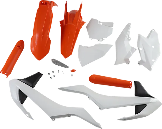 Acerbis Complete Plastic Fender Body Kit OE Orange/Black/White