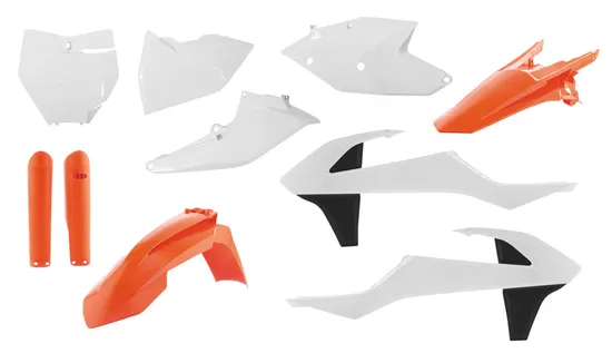 Acerbis Complete Plastic Fender Body Kit OE Orange/Black/White