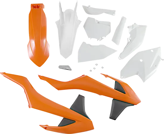 Acerbis Complete Plastic Fender Body Kit OE Orange/White/Black
