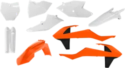 Acerbis Complete Plastic Fender Body Kit OE Orange/White/Black