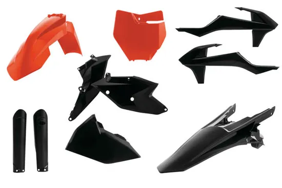 Acerbis Complete Plastic Fender Body Kit Orange/Black
