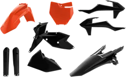 Acerbis Complete Plastic Fender Body Kit Orange/Black