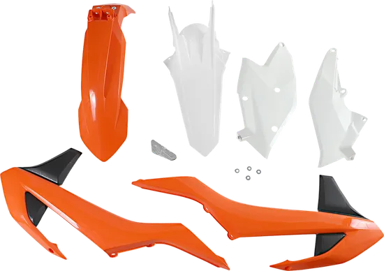 Acerbis Plastic Fender Body Kit Orange White Black