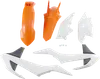 Acerbis Plastic Fender Body Kit Orange White Panel Black