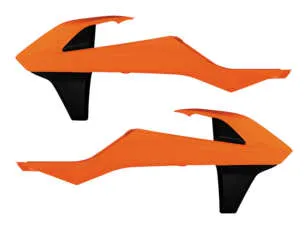 Acerbis Left Right Radiator Shrouds Orange Black