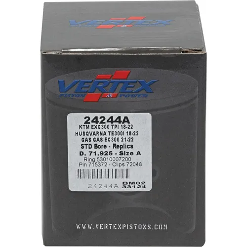 Vertex Cast Replica Piston Kit 71.925 Std