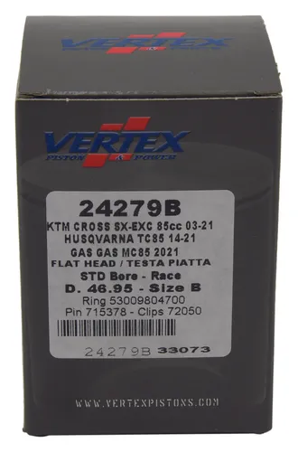 Vertex Cast Piston Kit 46.95mm