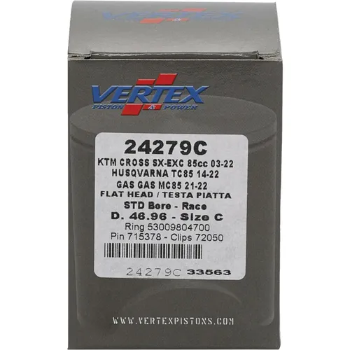 Vertex Performance Cast Piston Kit 46.96mm