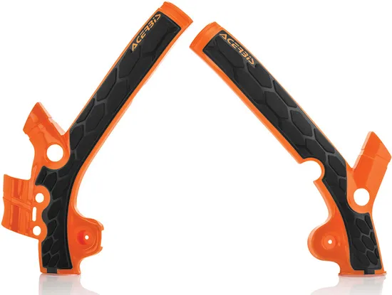 ACERBIS X Grip Frame Guards Orange Black