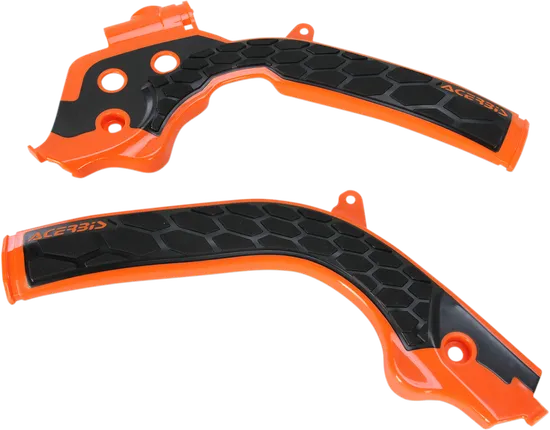 ACERBIS X Grip Frame Guards Black Orange