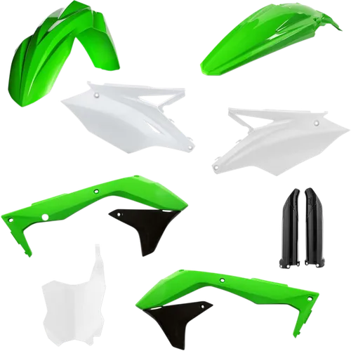 Acerbis Complete Plastic Fender Body Kit OE Green/Black/White