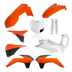 Acerbis Complete Plastic Fender Body Kit Orange/White/Black