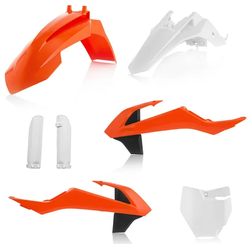 Acerbis Complete Plastic Fender Body Kit OE Orange/Black/White