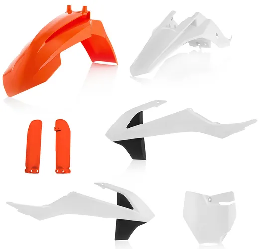 Acerbis Complete Plastic Fender Body Kit OE Black/White/Orange
