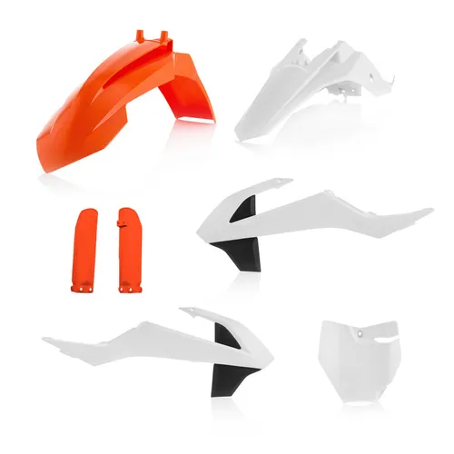 Acerbis Complete Plastic Fender Body Kit OE Black/White/Orange 4
