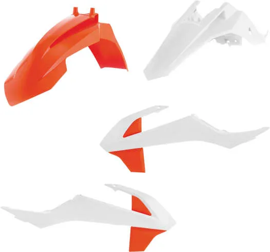 Acerbis Plastic Fender Body Kit White Orange OE 20