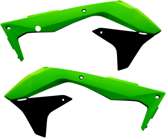 Acerbis Left Right Radiator Shrouds Green Black