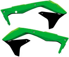 Acerbis Left Right Radiator Shrouds Green Black