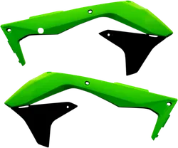 Acerbis Left Right Radiator Shrouds Green Black