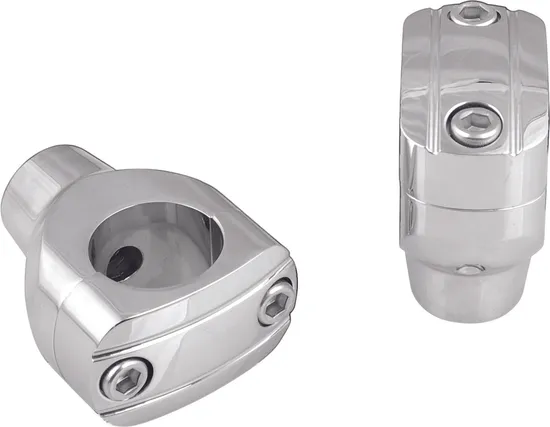 Harddrive Chrome Handlebar Risers 2 Rise for 1 Handlebar