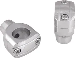 Harddrive Chrome Handlebar Risers 2 Rise for 1 Handlebar