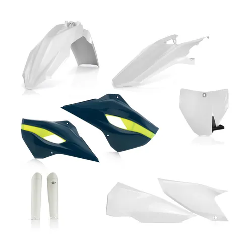 Acerbis Complete Plastic Fender Body Kit OE White Blue 1