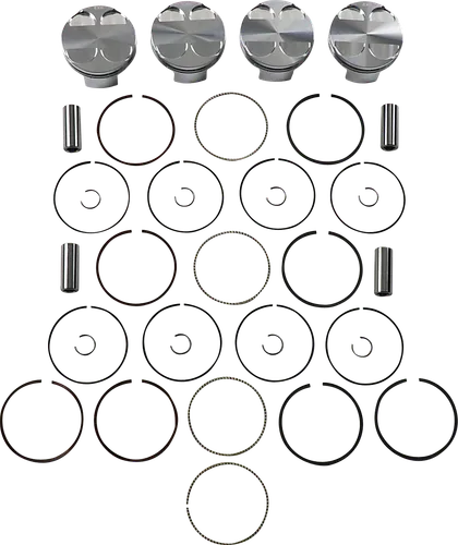 JE Piston Kit Rings Pins FSR 2mm OB 86mm Bore 13.5:1