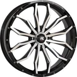 HL21 Front Rear Wheel Gloss Black Machined 24x7 4/137 4+3 10mm