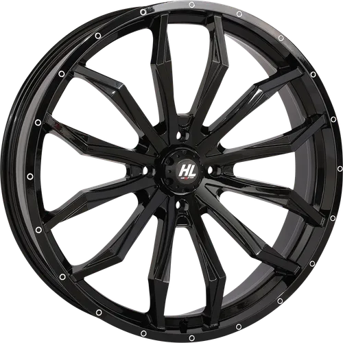 HL21 Front Rear Wheel Gloss Black 24x7 4/137 4+3 10mm 1