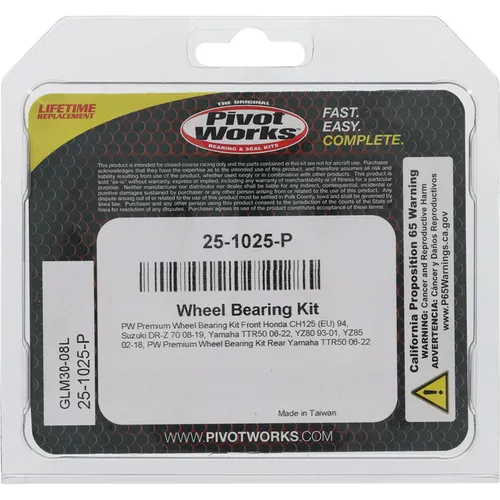 Pivot Works Premium Front Rear Wheel Bearing Kit for Suzuki Yamaha