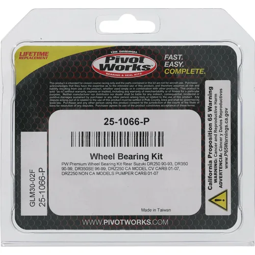 Pivot Works Rear Premium Wheel Bearing Kit