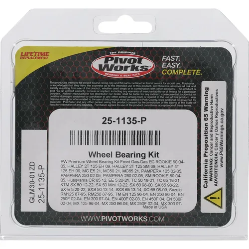 Pivot Works Premium Front Wheel Bearing Kit for KTM Husqv GAS GAS TM Suzuki 50-300