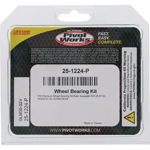 Pivot Works Premium Rear Wheel Bearing Kit for Kawasaki KX125 KX250 KX500